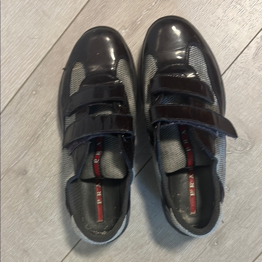 Prada Men's Black and Gray Sneakers